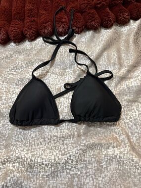 aerie Black Triangle Bikini Top
